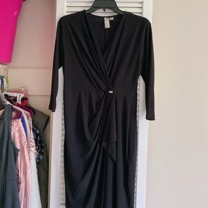 Elegant Black Wrap Dress